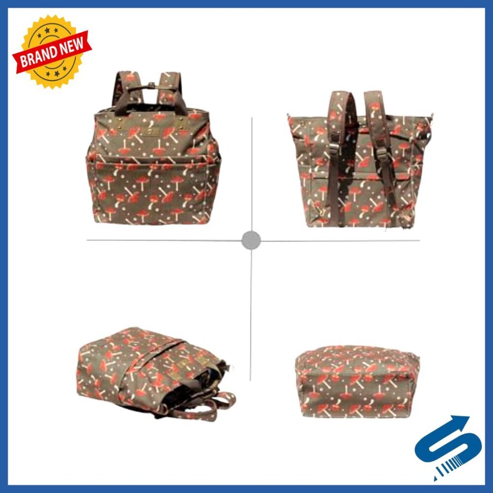 Multifunctional Tote Backpack Crossbody Bag 3-in-1 with Insulated Pockets Laptop - Picture 7 of 7